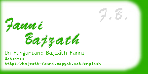 fanni bajzath business card